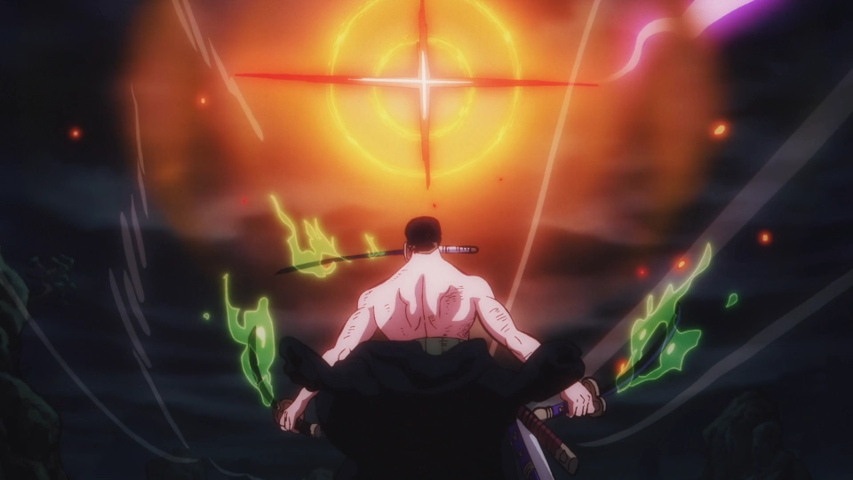 Zoro, ready to vanquish King with his amazing power of Staff Favoritism!